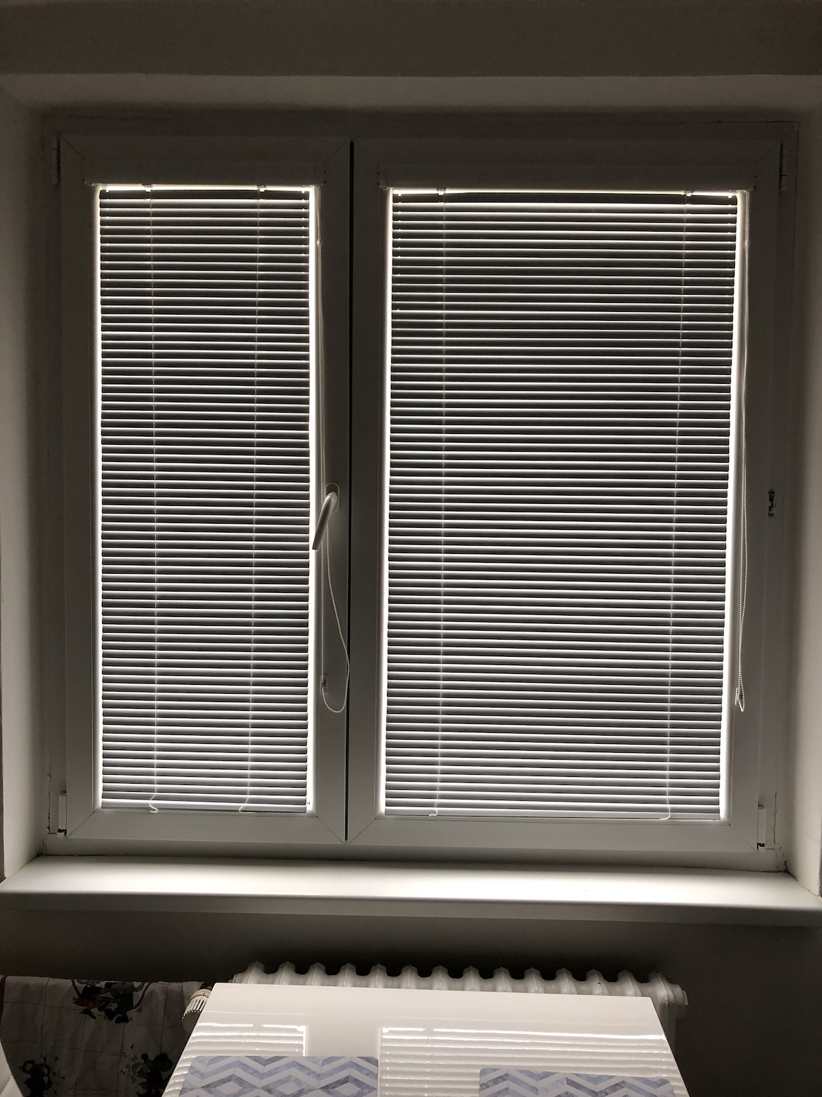 Horizontální žaluzie okno