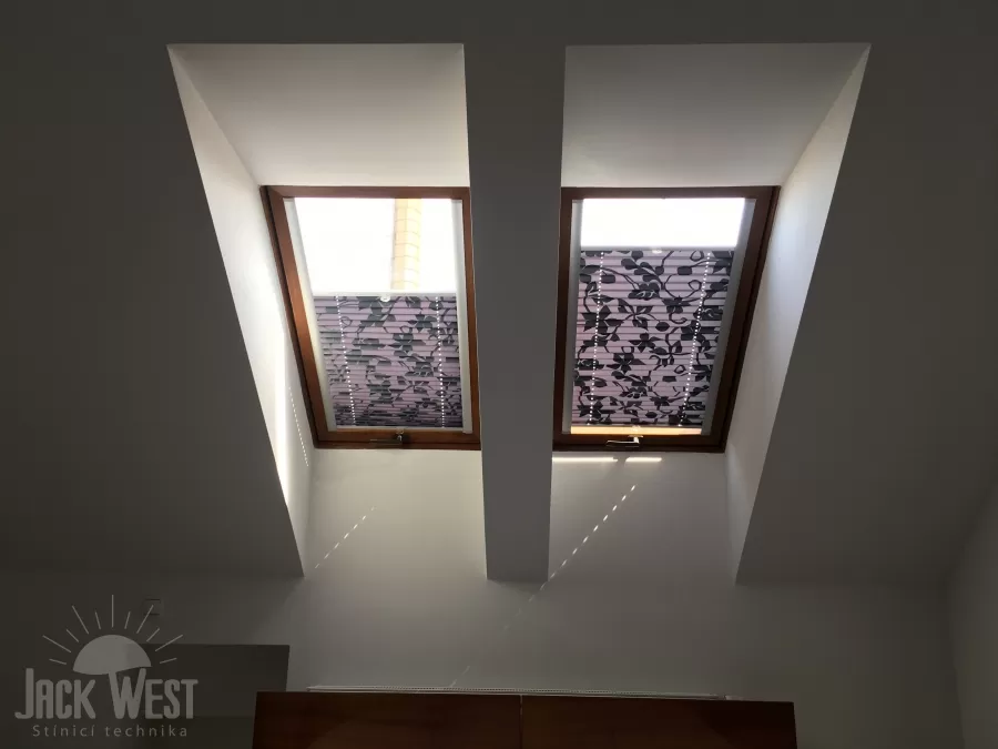 Plisé pro střešní okna detail